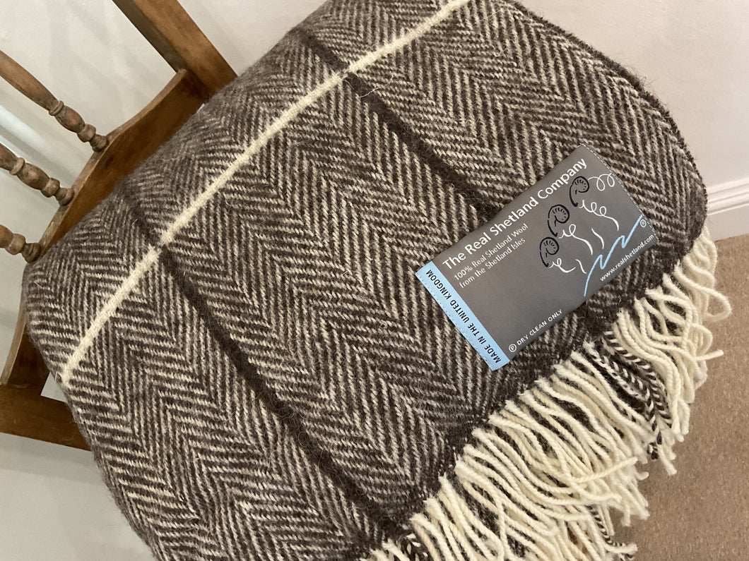 The Real Shetland Wool Throw 100% Wool Made in the UK