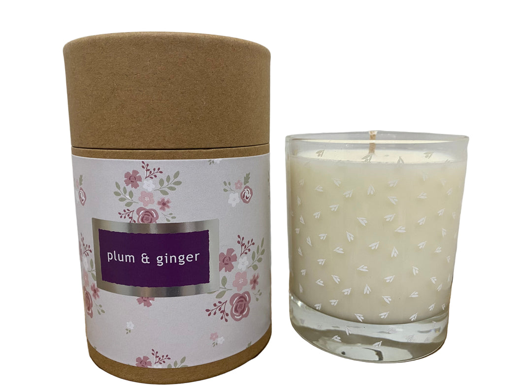 Handmade Natural Candle - Plum & Ginger