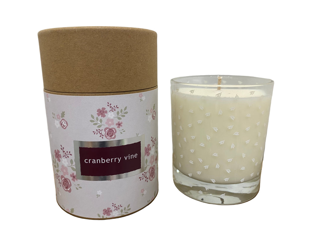 Handmade Natural Candle - Cranberry