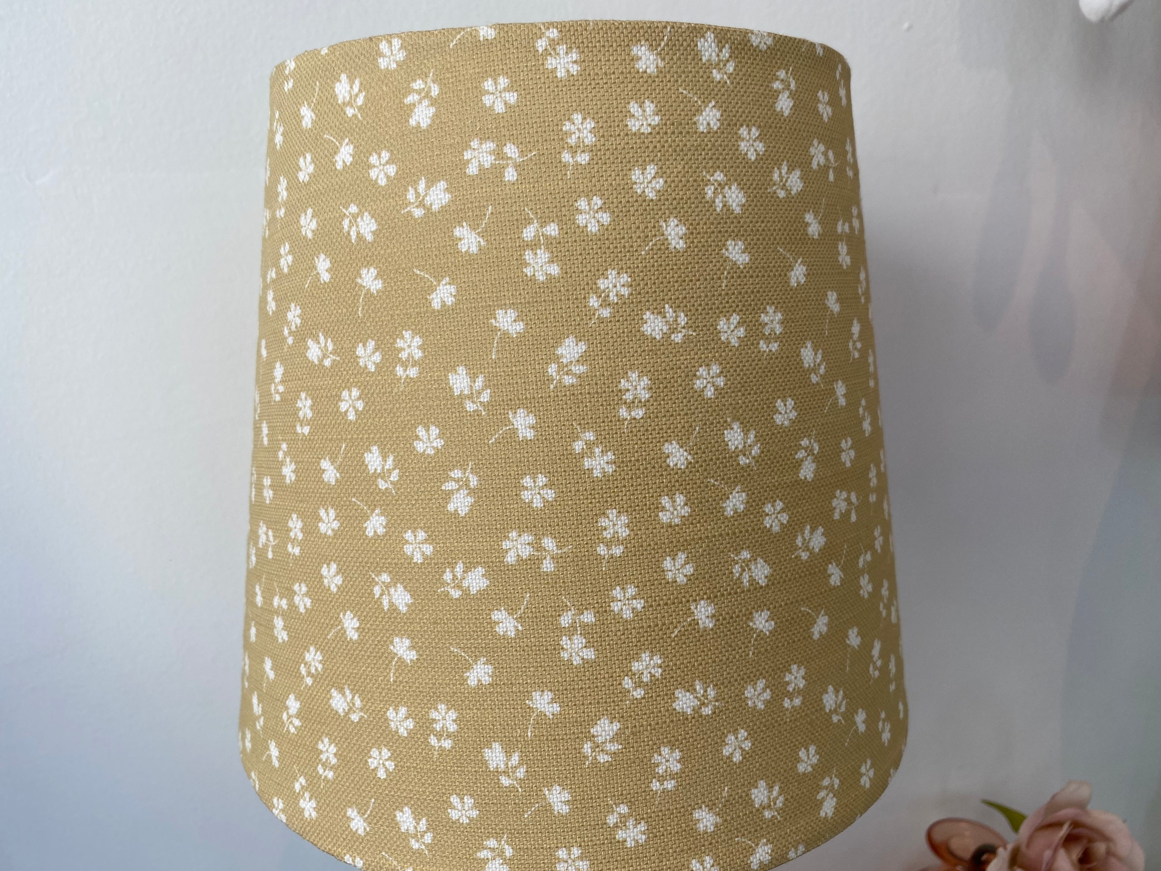 Empire Lampshade - Linen & Rose -  Ditsy Parsnip - 20cm Empire