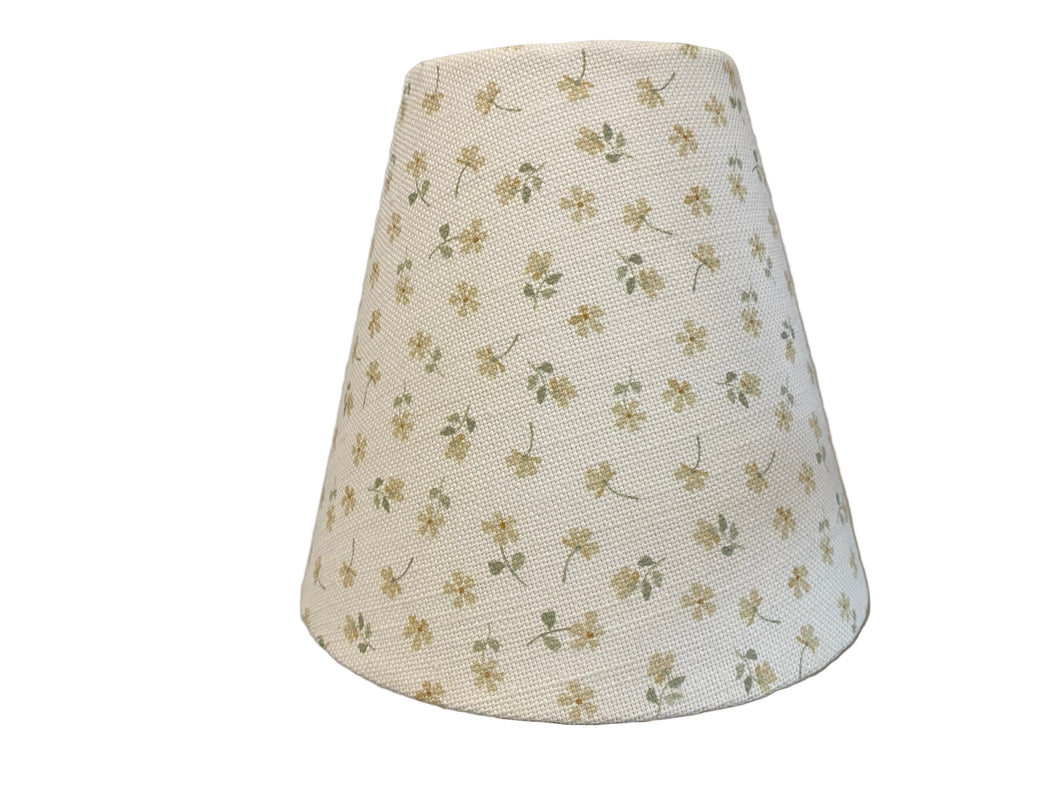 Candle Clip Lampshade - Ditsy Straw multi linen