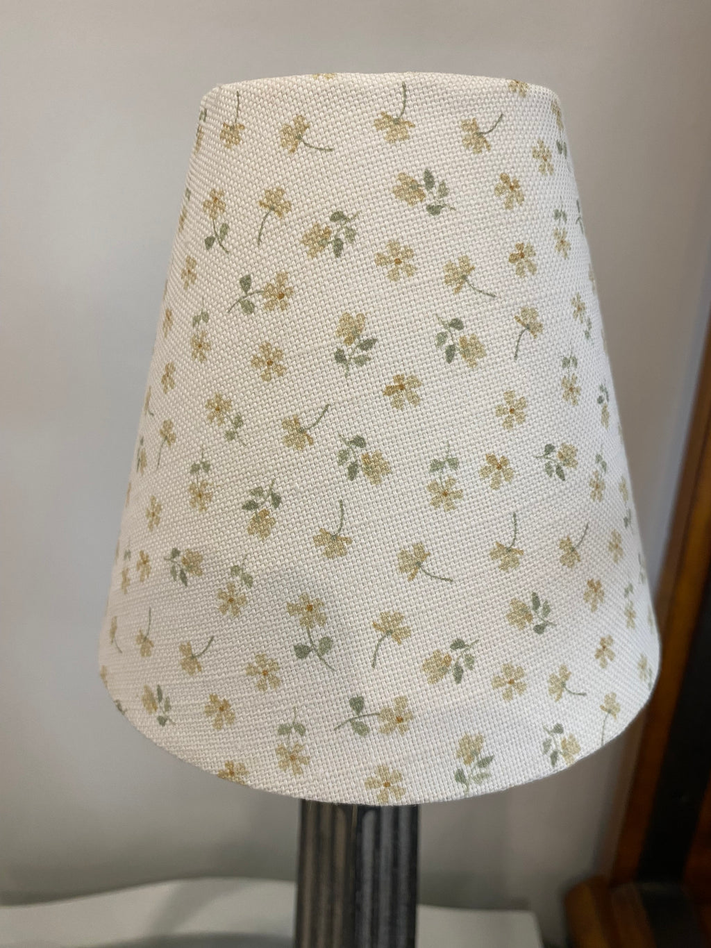 Candle Clip Lampshade - Ditsy Straw multi linen
