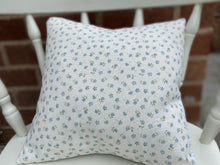 Load image into Gallery viewer, Cushion Cover - Linen and Rose Ditsy Blue  - 32cm x 32cm
