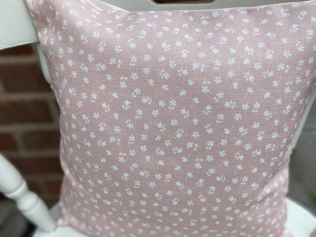 Cushion Cover - Linen & Rose Primrose Pink Ditsy - 36cm x 36cm