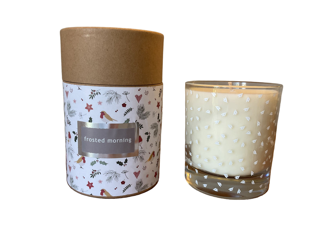 Handmade Natural Candle - Frosted Morning festive range