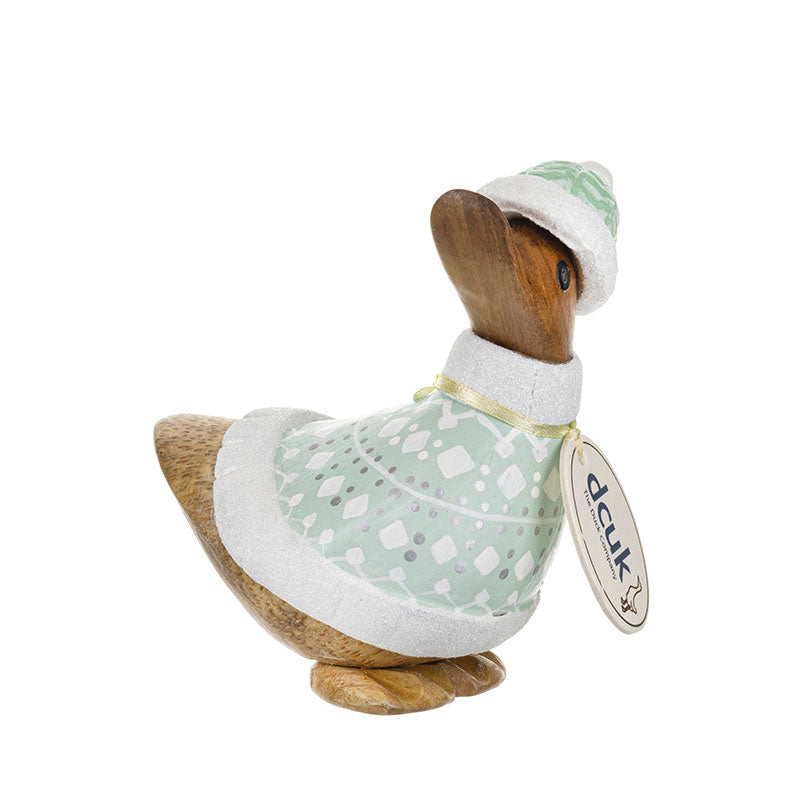 DCUK Wooden Duck Christmas Decorations - Festive Sweater