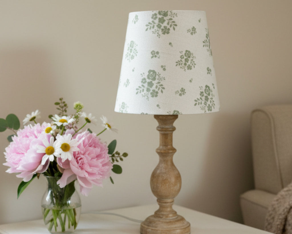 Mini Empire Lampshade - Linen & Rose - Damson Fog - 15cm