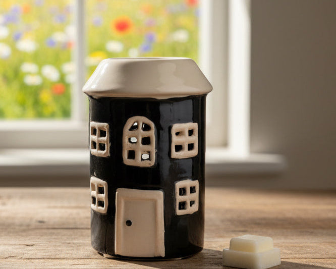 Wax Burner - Navy Blue rustic Stone cottage
