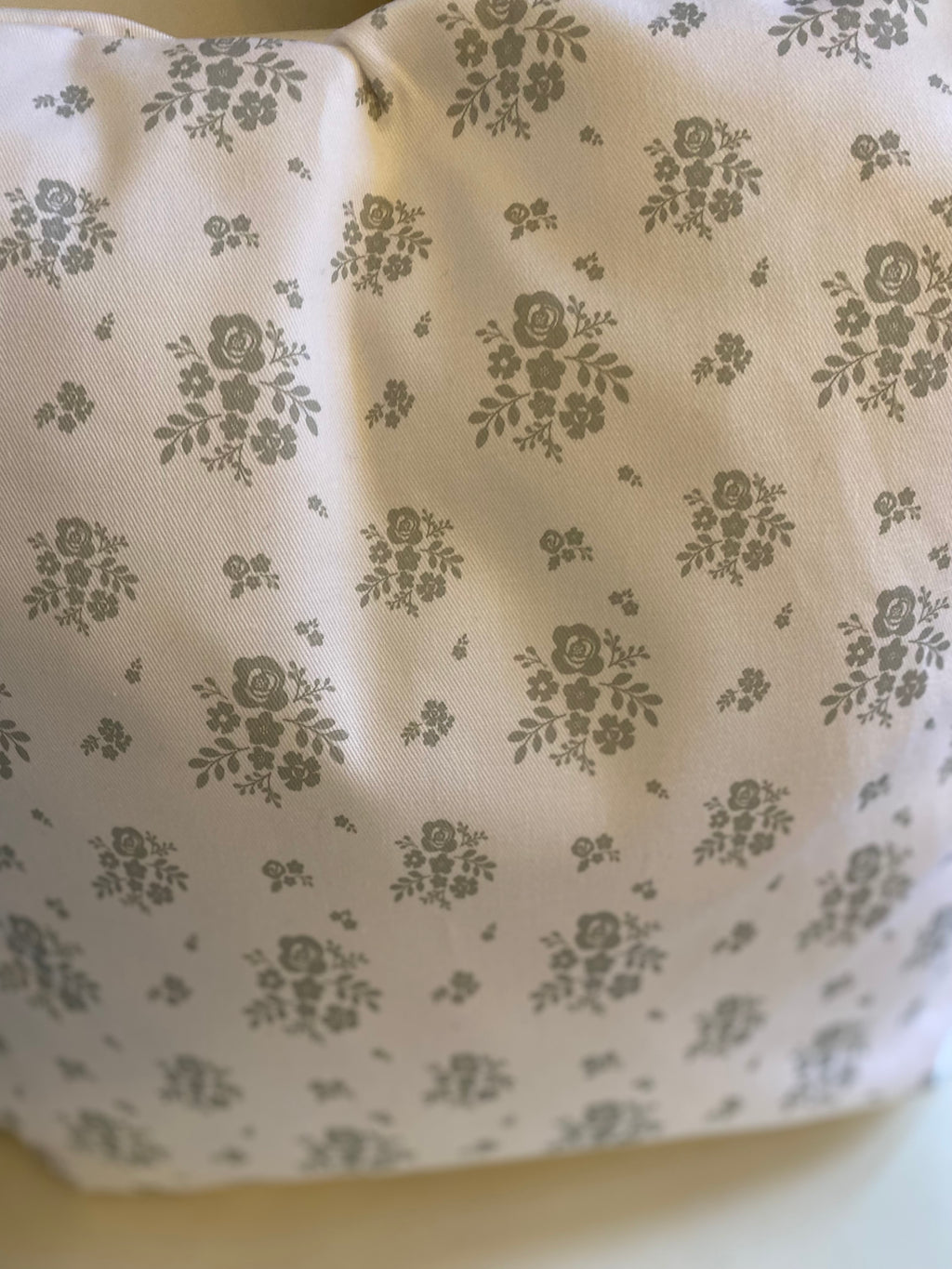 Cushion Cover - Linen and Rose - Damson Fog on white - 45cm