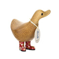DCUK - Ducky Red floral wellies