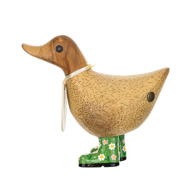DCUK - Ducky Green floral wellies