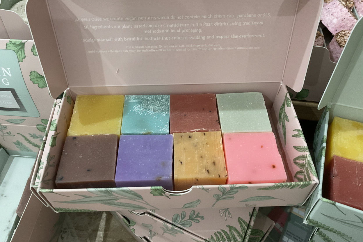 Artisan Bathing collection 8 Soap Gift set - Wild Olive – Linen and Rose