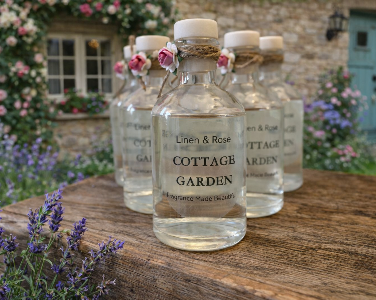 Handmade Reed Diffuser - Cottage Garden limited edition bottle