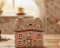 Cottage Wax Burner - pretty pink thatched cottage