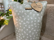 Load image into Gallery viewer, Doorstop - Linen &amp; Rose Ditsy -  Fog (Green)
