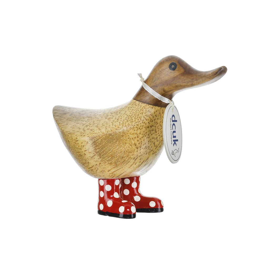 DCUK - Ducky spotty Red wellies