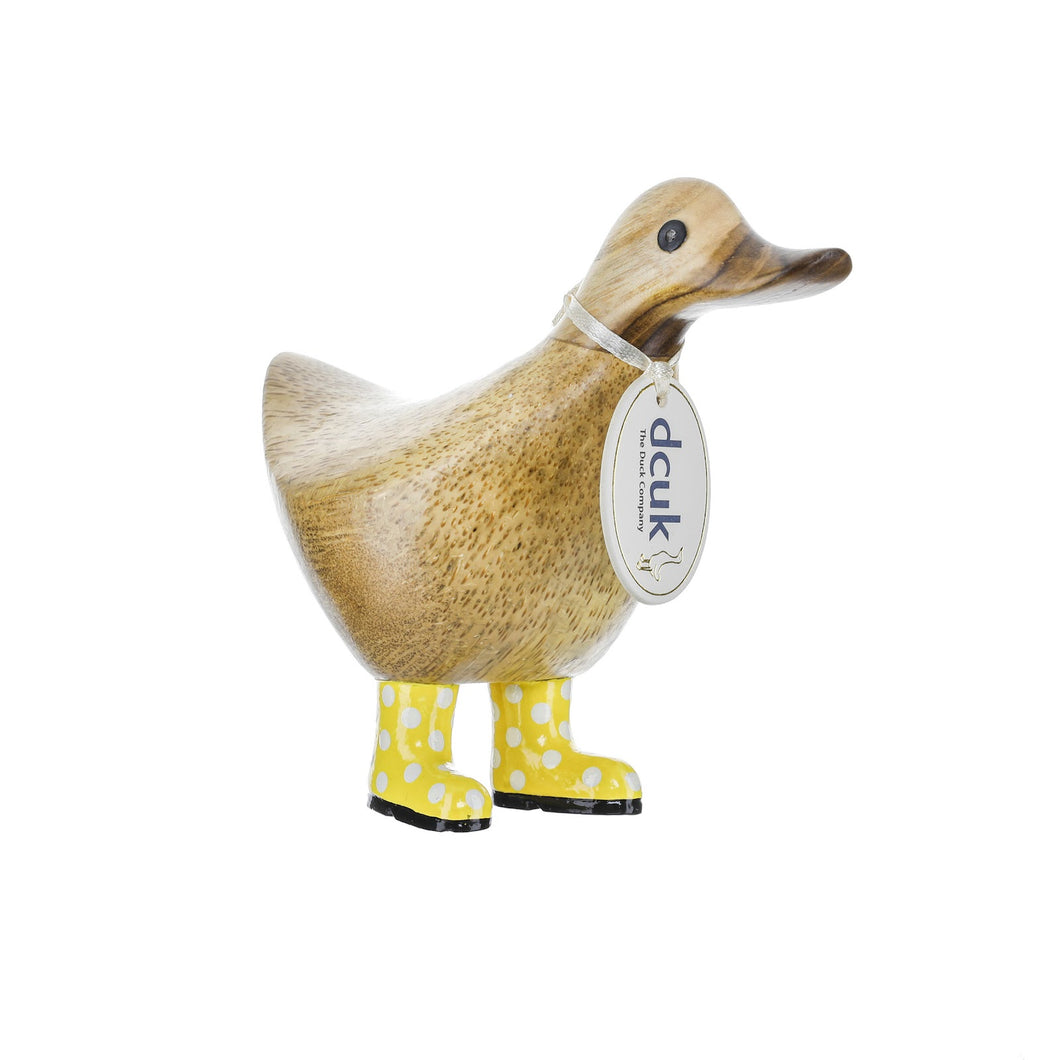DCUK - Ducky spotty Yellow wellies