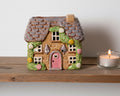 Cottage Wax Burner with Roses and Door lantern