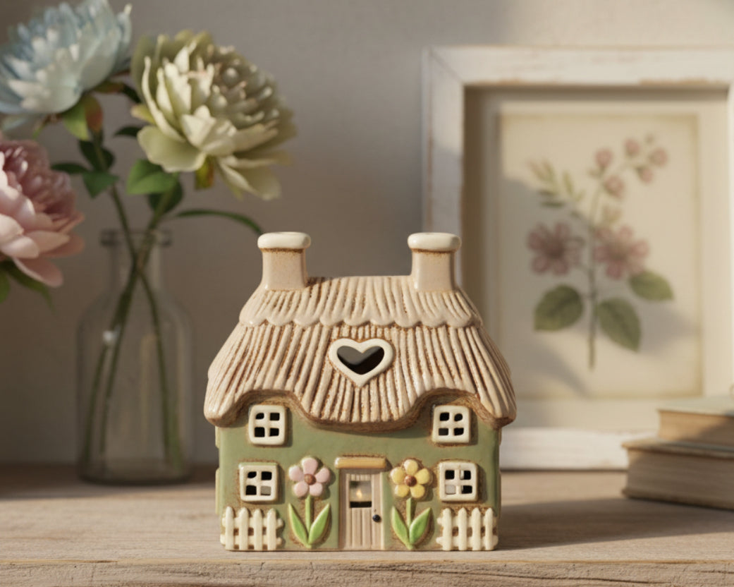 Green Cottage Tea Light holder