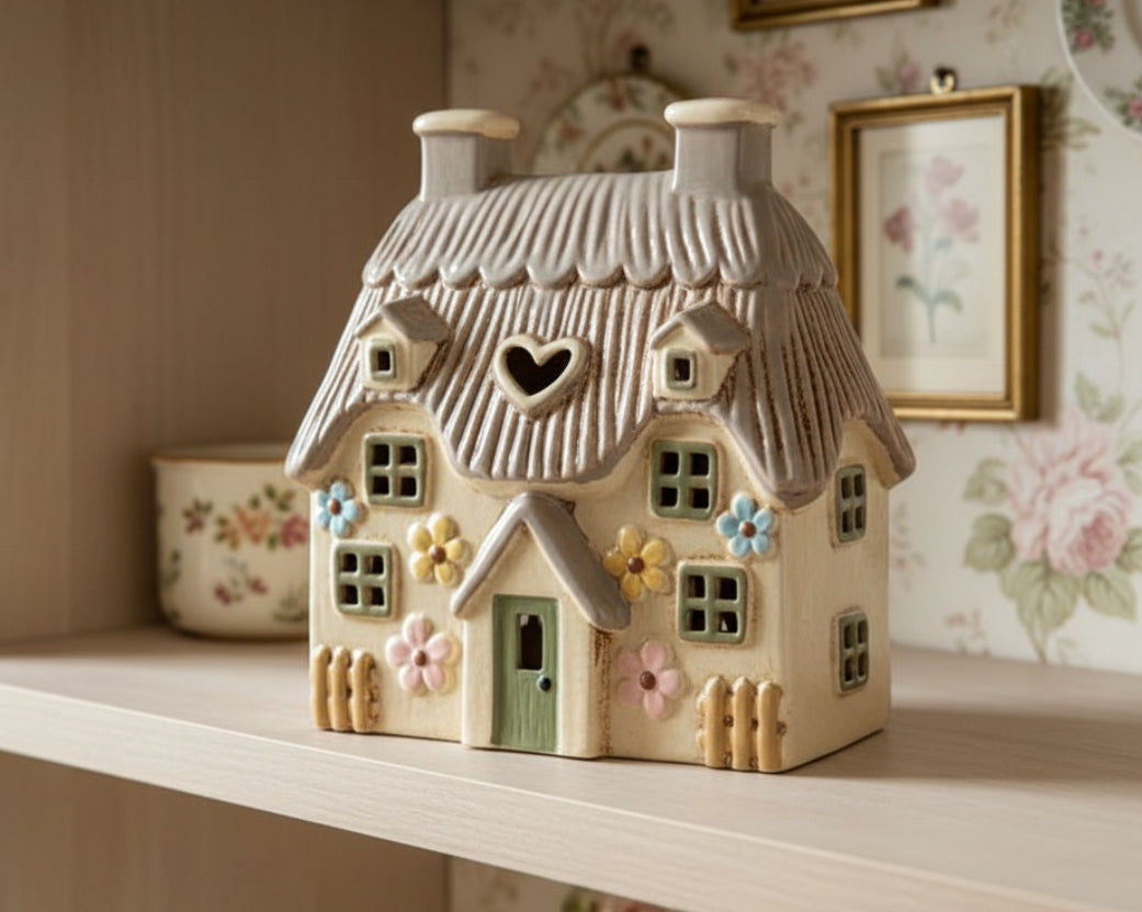 Cream Cottage Tea Light holder