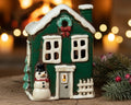 Wax Burner Christmas Cottage -Green