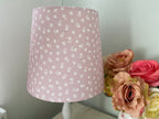 Empire Lampshade - Linen & Rose -  Ditsy Primrose Pink on White Cotton - 20cm Empire