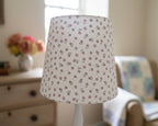 Empire Lampshade - Linen & Rose -  Ditsy multi Pink on White Cotton - 20cm Empire