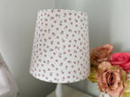 Empire Lampshade - Linen & Rose -  Ditsy multi Pink on White Cotton - 20cm Empire