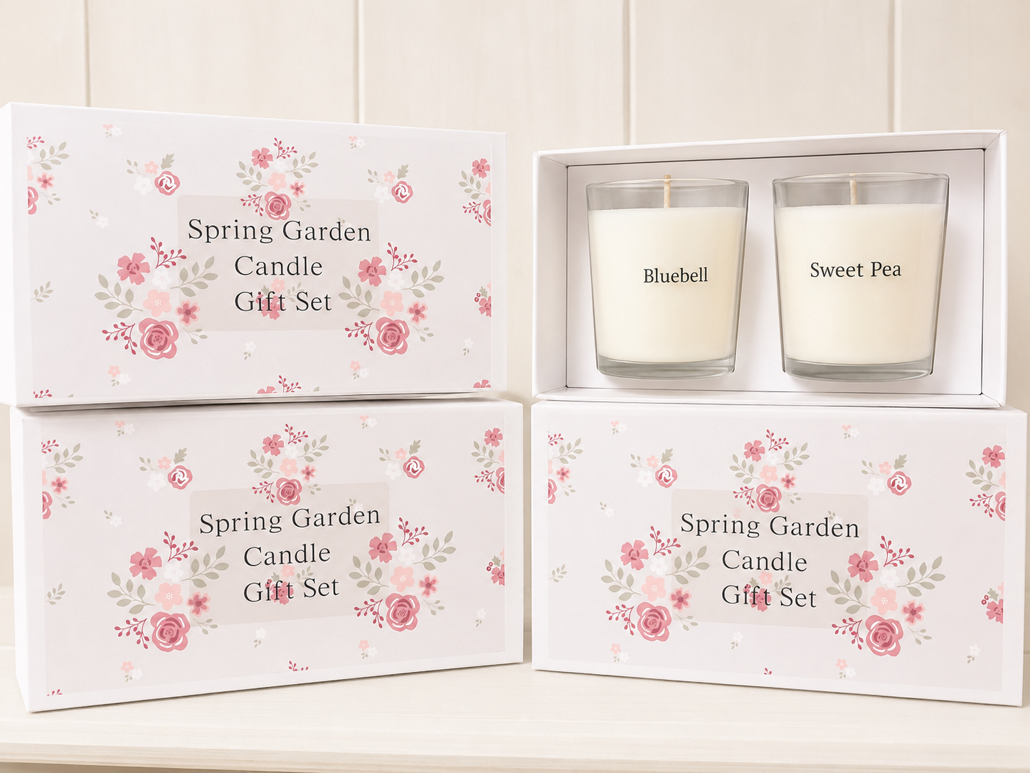 Votive Candle Gift Set - Summer Garden - Bluebell and SweetPea