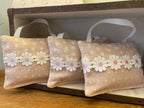 Hanging Lavender Pouch - pink ditsy and dotty