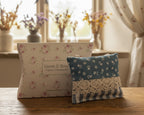 Hanging Lavender Pouch - Blue Ditsy and Stripe