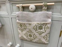 Load image into Gallery viewer, Hanging Fabric Basket - Olive and Daisy Jamila linen
