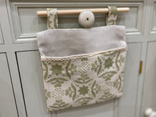 Load image into Gallery viewer, Hanging Fabric Basket - Olive and Daisy Jamila linen
