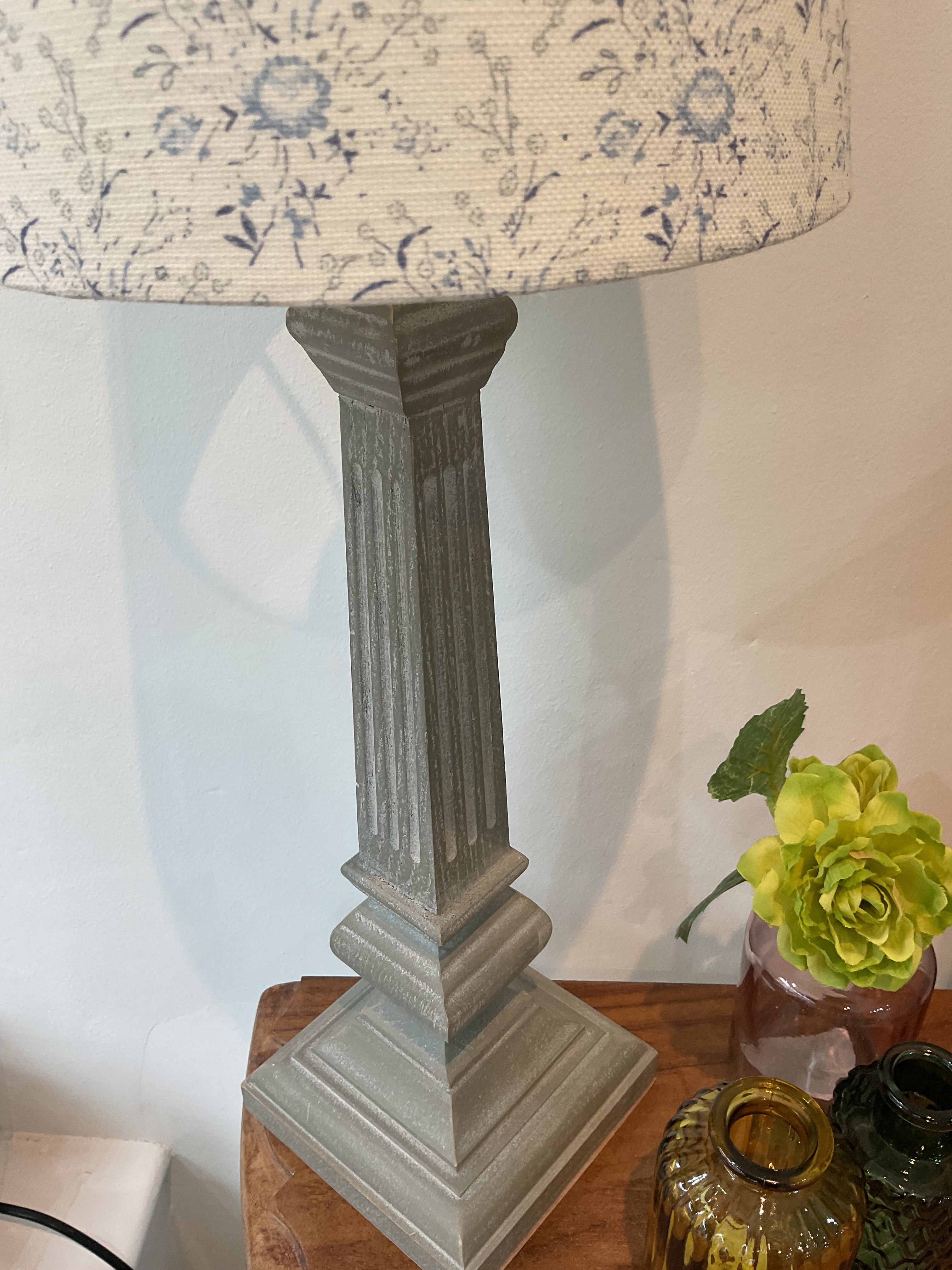 Lampbase - Nancy Light Grey Table Lamp base - 40cm high