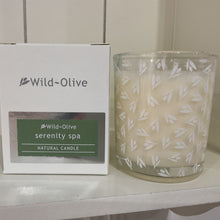 Load image into Gallery viewer, Glass Candle - Serenity Spa - Wild Olive
