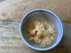 Hand poured Tin candle with wax flower - Orangery