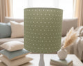 Lampshade - Linen& Rose Dotty Fog (Green) - 15cm Drum