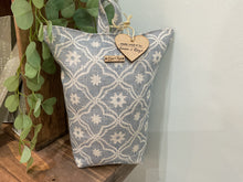 Load image into Gallery viewer, Doorstop - Peony &amp; Sage Bolonia Lisbon Blue linen
