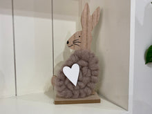 Load image into Gallery viewer, Pretty Grey Fluffy Rabbit - Wood
