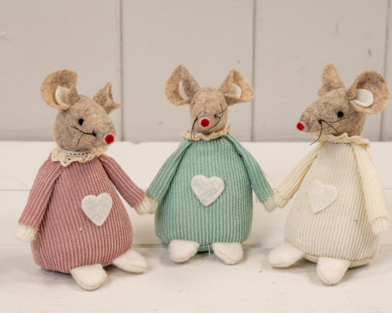 Mouse - Cute pastel mouse in a choice of 3 colours