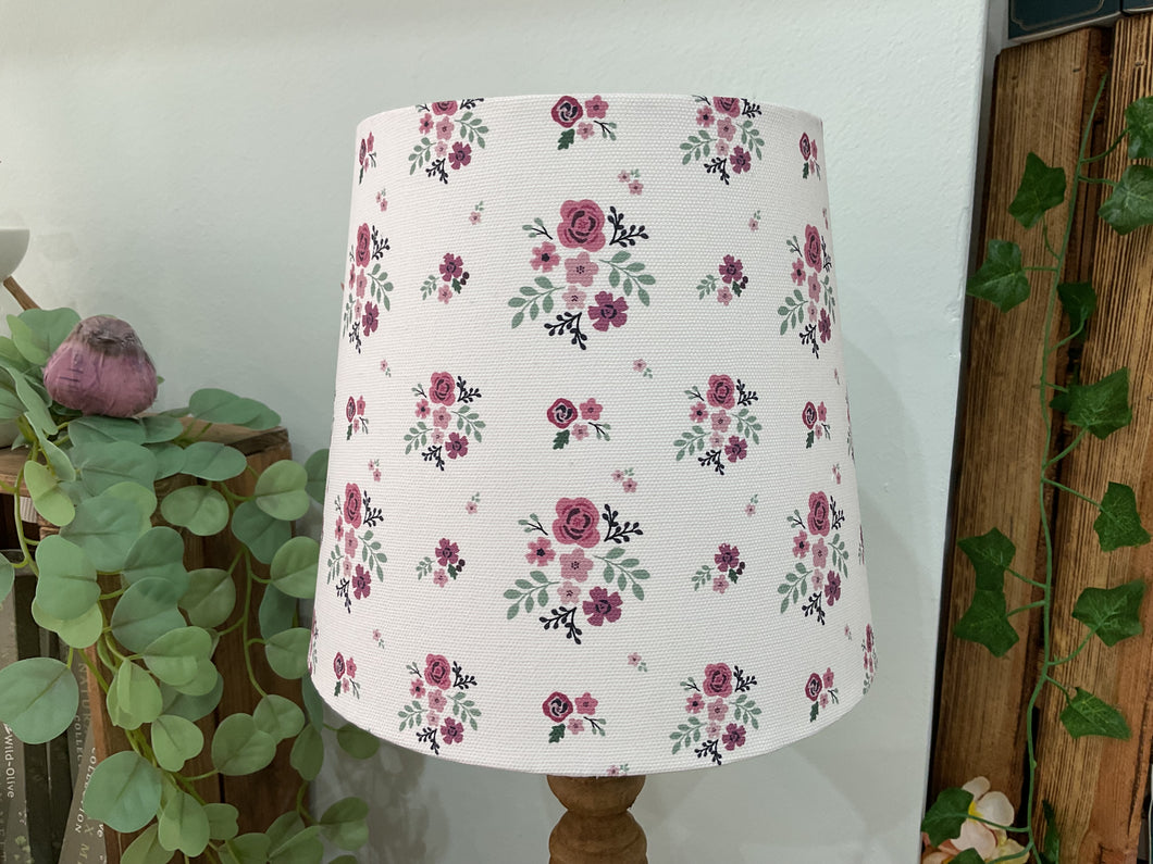 Empire Lampshade - Linen & Rose Damson multi - 20cm