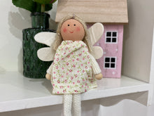 Load image into Gallery viewer, Mrs Ditsy floral dress Angel - pretty sitting angel
