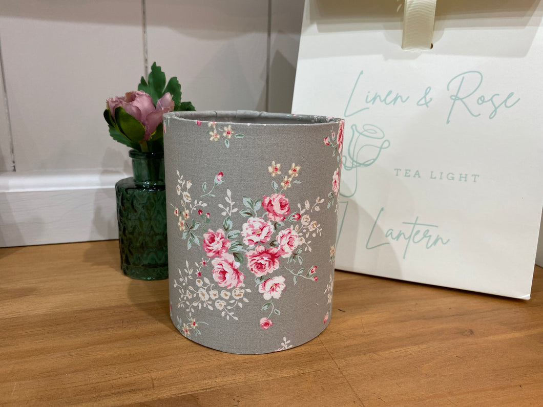 Lantern - Rose and Hubble - Grey floral - Free Gift Box