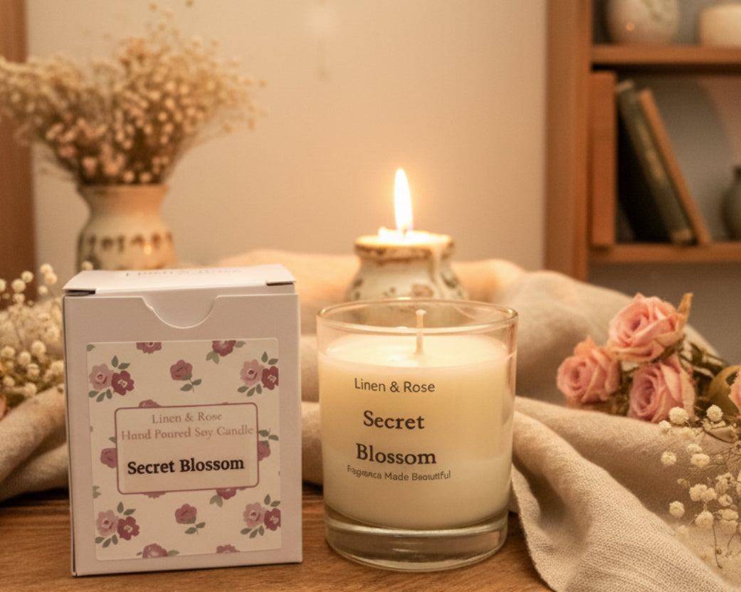 Hand poured 20cm Glass candle - multi fragrances and multi buy offer