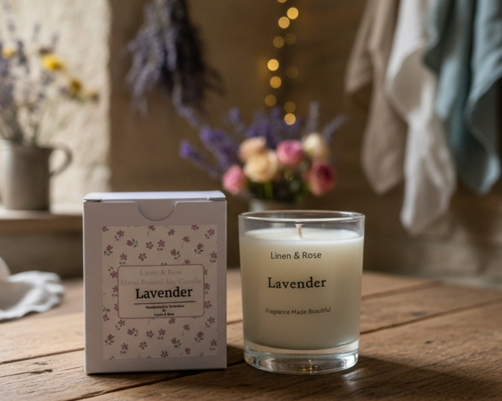 Hand poured 20cm Glass candle - multi fragrances and multi buy offer
