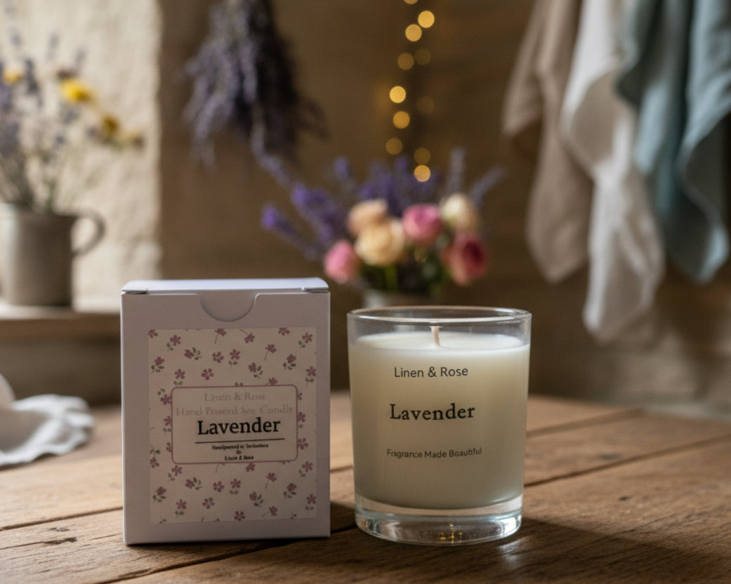 Hand poured 20cm Glass candle - multi fragrances and multi buy offer