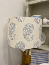 Load image into Gallery viewer, Lampshade - Peony &amp; Sage’s Kashmir Gustavian Blue - 30cm drum
