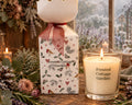 Christmas Votive Cracker Candle - Frosted Cottage Garden