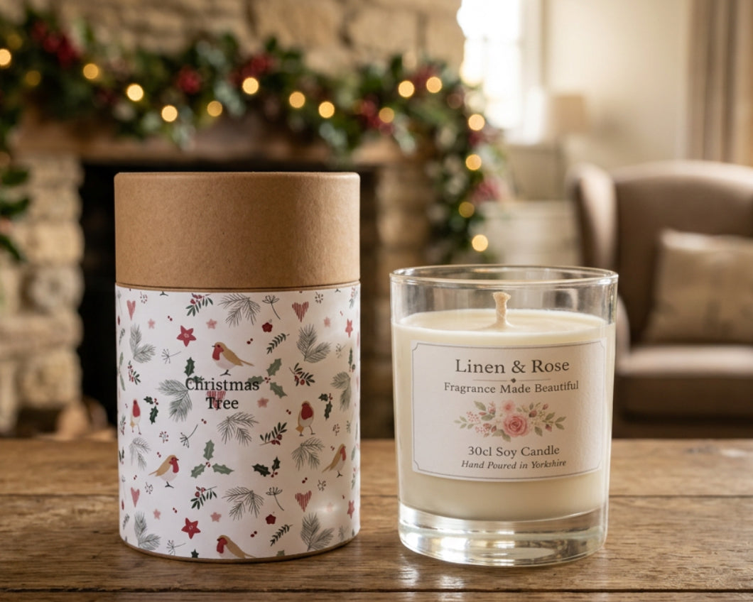 Glass Candle 30 cl - Christmas Tree