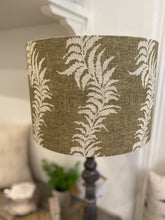 Load image into Gallery viewer, Lampshade - Peony &amp; Sage Fern Green linen- 30cm drum
